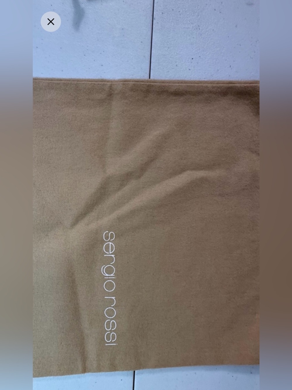 Sergio Rossi Tan drawsting Shoe Bags (Pair)